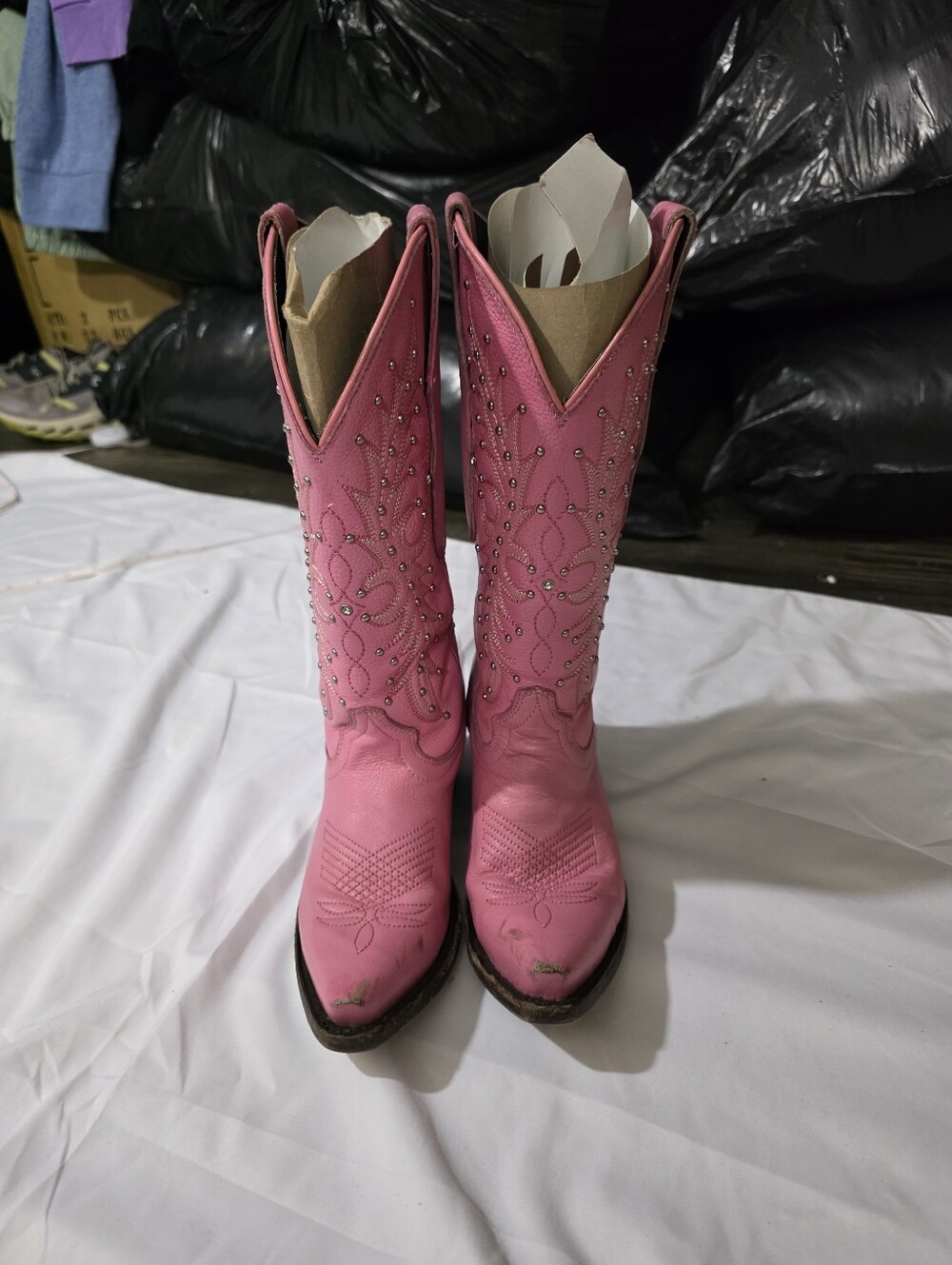 Rockem Women's Leather Western Cowboy Boots Pink